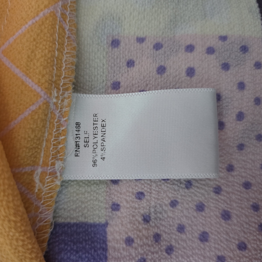 Fate Multicolored Patchwork Blouse Size Small Ruf… - image 7